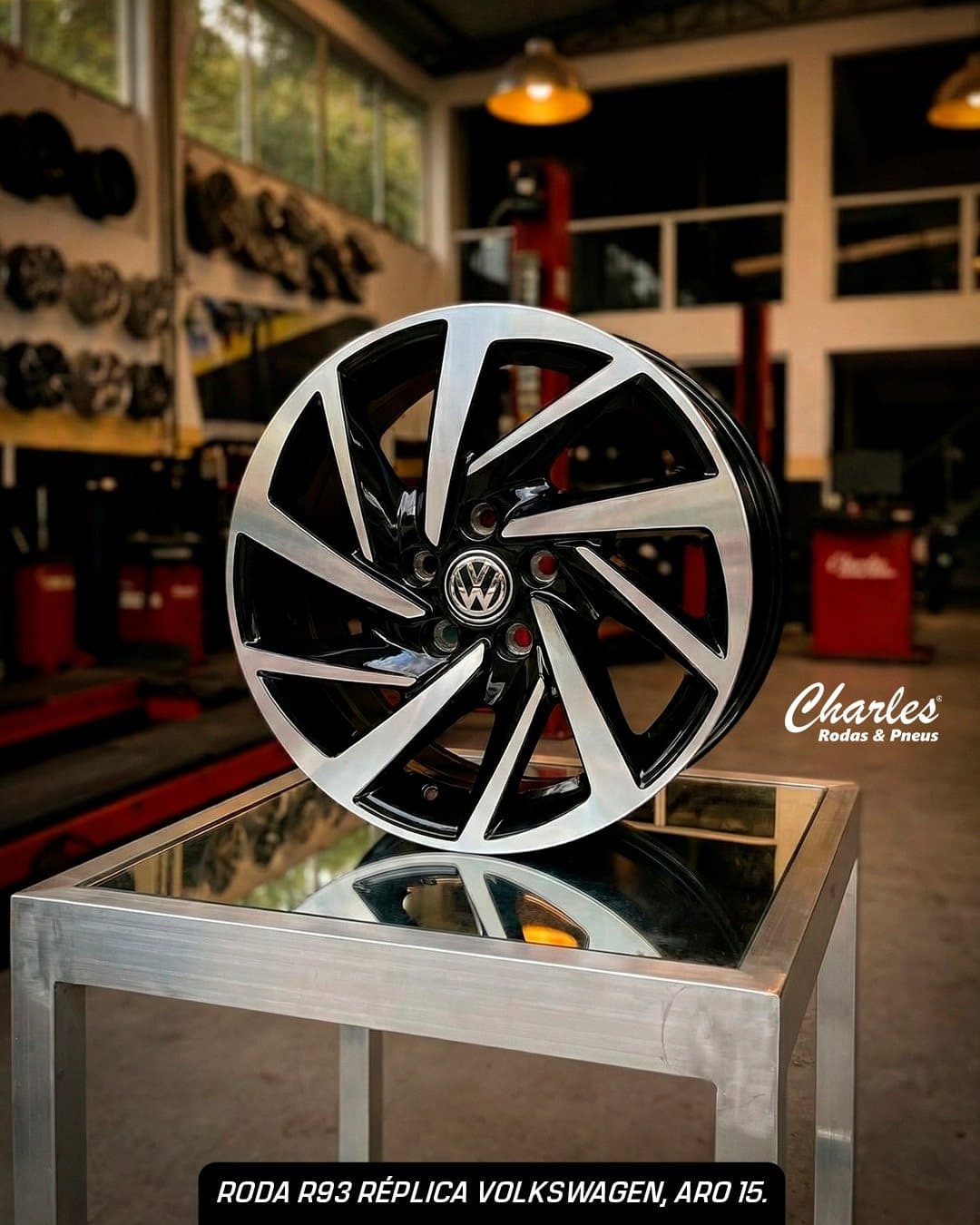 Roda R93 réplica Volkswagen aro 15