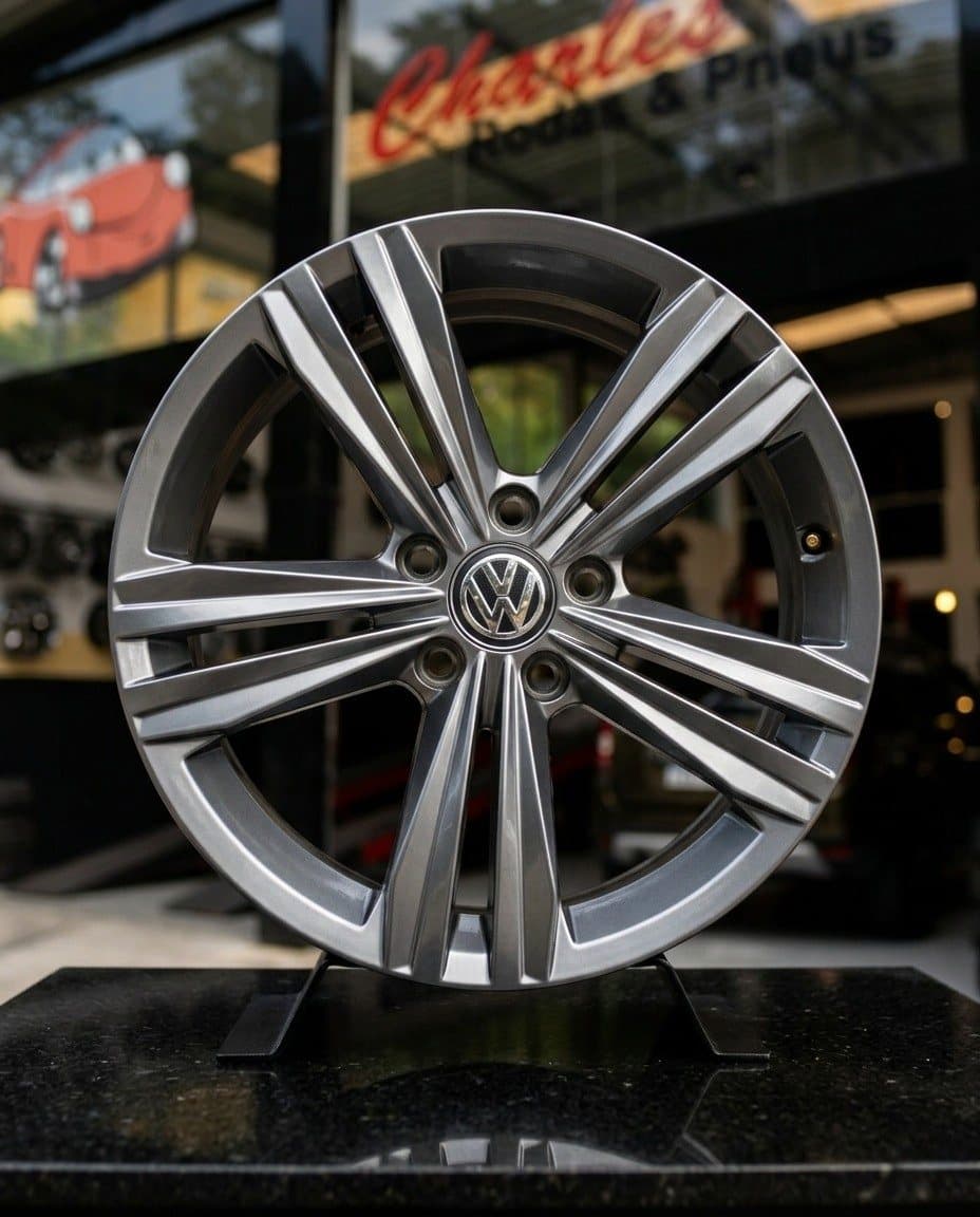 Roda Volkswagen diamantada em destaque