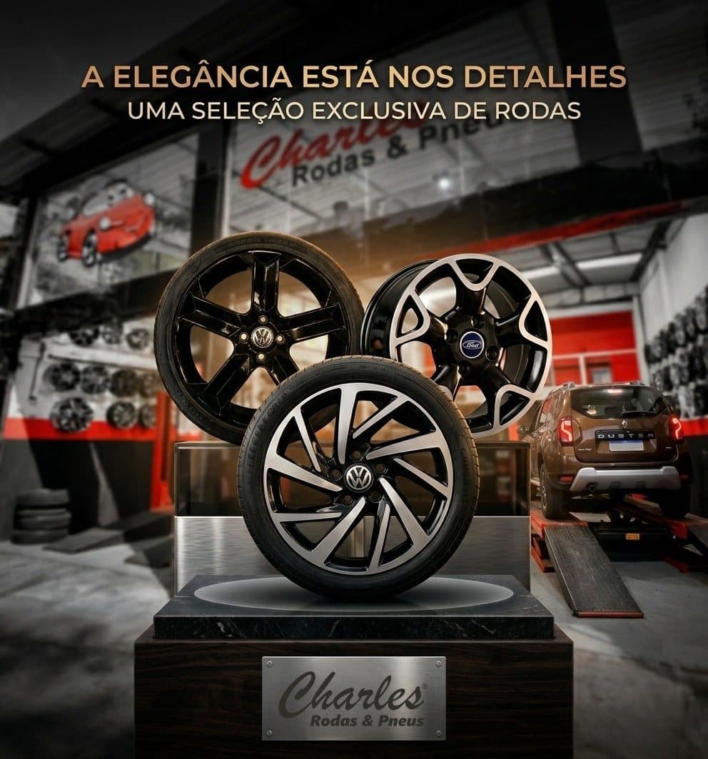 Seleção exclusiva de rodas em exposição
